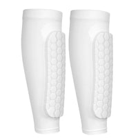 1 Pairs Shin Defender with Honeycomb Pads Soccer Shin Pads Breathable Lightweight Calf Protective Gear for Boys Girls Men Women