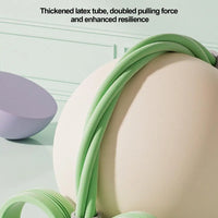 Yoga Pedal Puller Portable Resistance Band 4-Tube Pedal Ankle Puller Abdominal Exerciser Elastic Pedal Booster Body