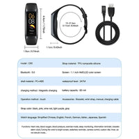 Amoled Smart Watch Smartwatch Band Women Men Heart Rate Blood Oxygen Waterproof Connected Smart Bracelet Sport Fitness Tracker