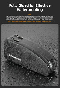 ROCKBROS Bicycle Bag Bike Frame Top Tube Bag Large Capacity Storage Waterproof Hard Shell Bicycle Bag MTB Road Bike Accessories