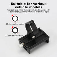 Electric Scooter Phone Holder Bicycle Stem Cell Phone Mount Quick Attach/Detach Aluminum Alloy for 2.16 To 3.93 in Smartphone