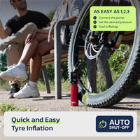 Woowind BP188 Bike Pump The Pro Electric Bicycle Pump Tire Inflator Portable Air Compressor - 150 PSI