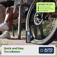 Woowind AP2-P Tire Inflator Portable Air Compressor 150PSI Air Pump for Car Tires, Bike Pump, Auto Stop, Quick Inflation