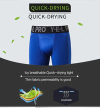 Men's Sports Fitness Shorts Gym Training Quick-Drying Compression Leggings Cycling Shorts Basketball Running Short Workout Tight