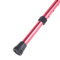 1PC 75-90cm Aluminum Alloy Adjustable Walking Stick 2 Section Stable Anti-Skid Crutch Old Man Hiking Cane Height