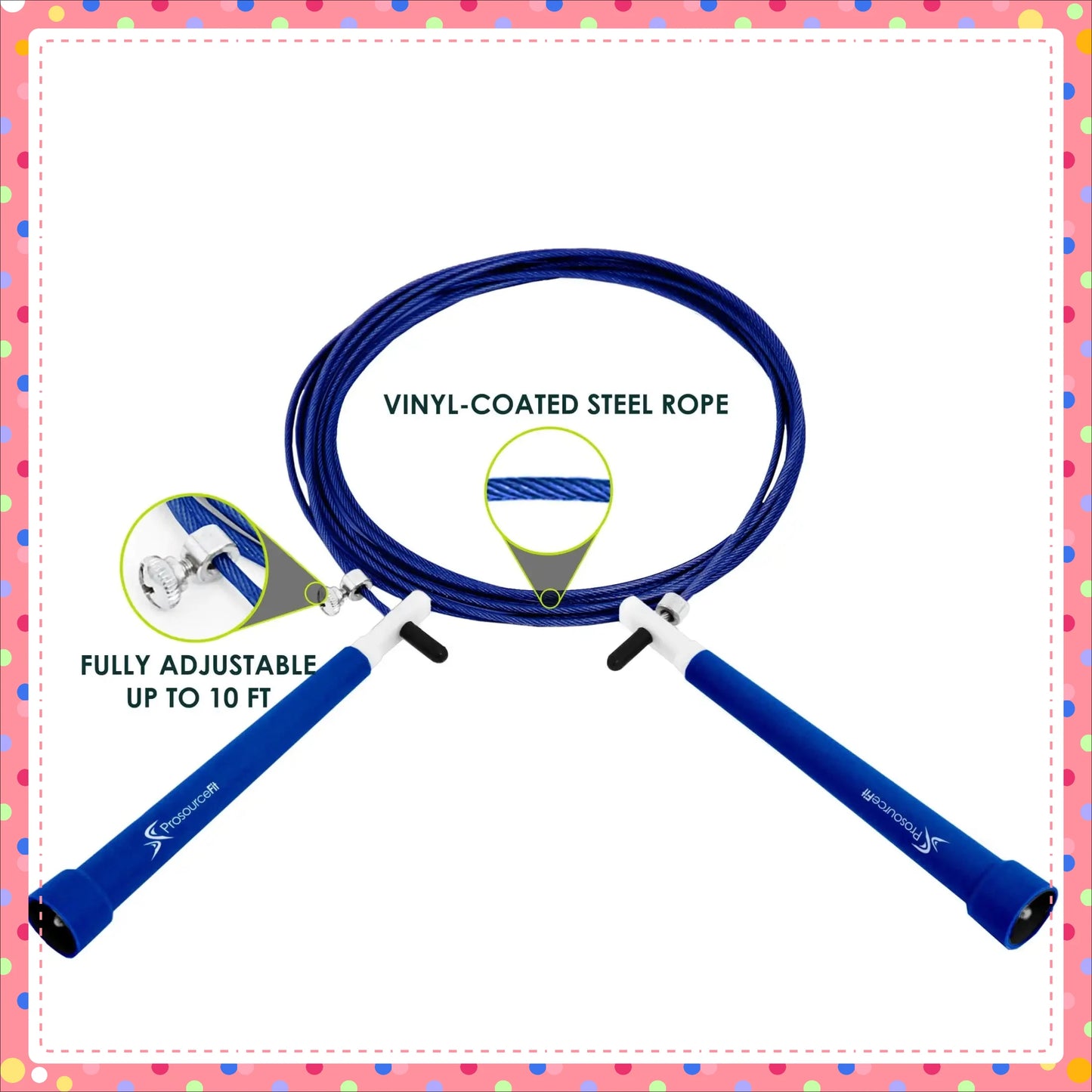 Adjustable Speed Jump Rope Lightweight - Cardio Workout for Adults Kids - Weight Loss Rope for Men Women Home Gym