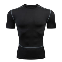 Men Short Sleeve Rash Guard Compression Shirts Quick Dry Fitness Cycling Running T-Shirt Workout Training Underwear Gym Clothing