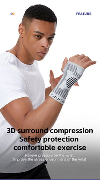 Gym Sports Wristband Wrist Protector Palm Guard Wrist Support Adjustable Wrist Brace Strap Compression Gloves for Carpal Tunnel