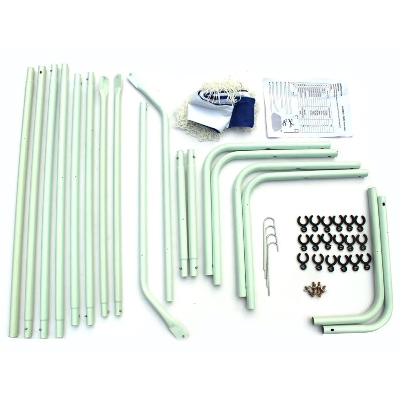 8x5FT Soccer Goal for Backyard with Carry Bag - Steel Pipe Goal - Fun for Outdoor Indoor Training Games for Kids Youth Adult, fo