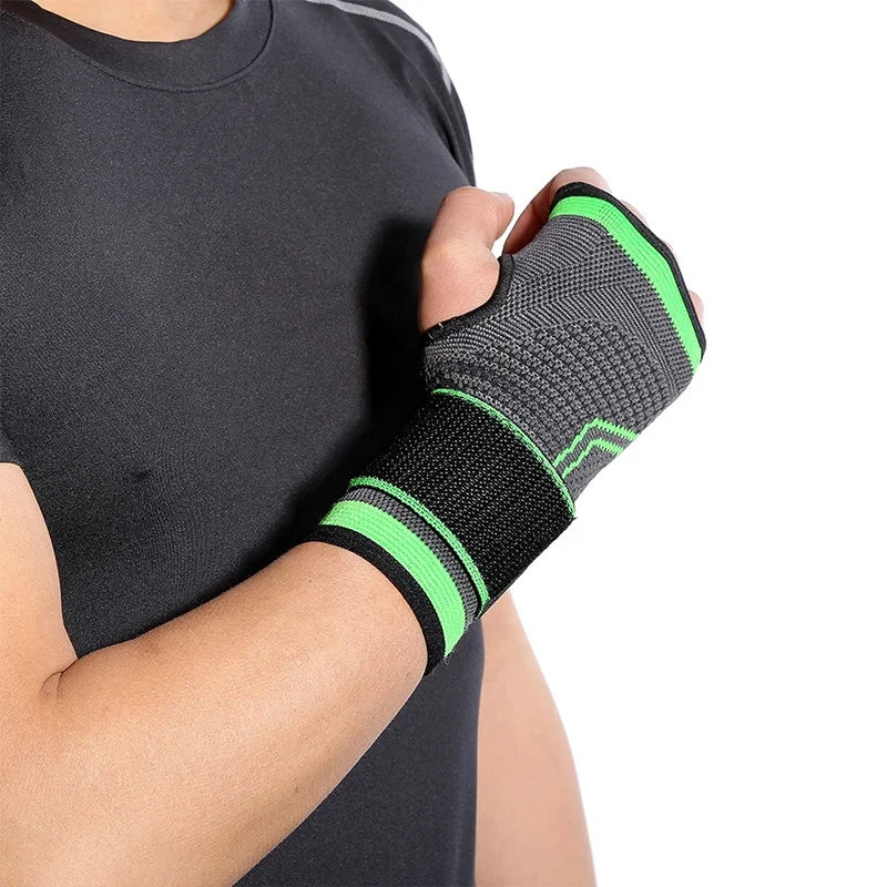 Gym Fitness Gloves Wrist Support Sports Wristband Therapy Protector Fingerless Safety Body Building Entertainment 1Piece