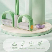 Yoga Pedal Puller Portable Resistance Band 4-Tube Pedal Ankle Puller Abdominal Exerciser Elastic Pedal Booster Body