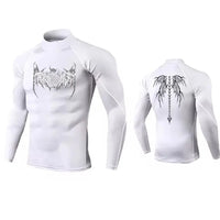 Y2K Men's Turtleneck Compression Shirt Quick Gym Fitness Dry Rash Guard Hight Neck Muscle Athletic Bodybuilding Shirts Summer