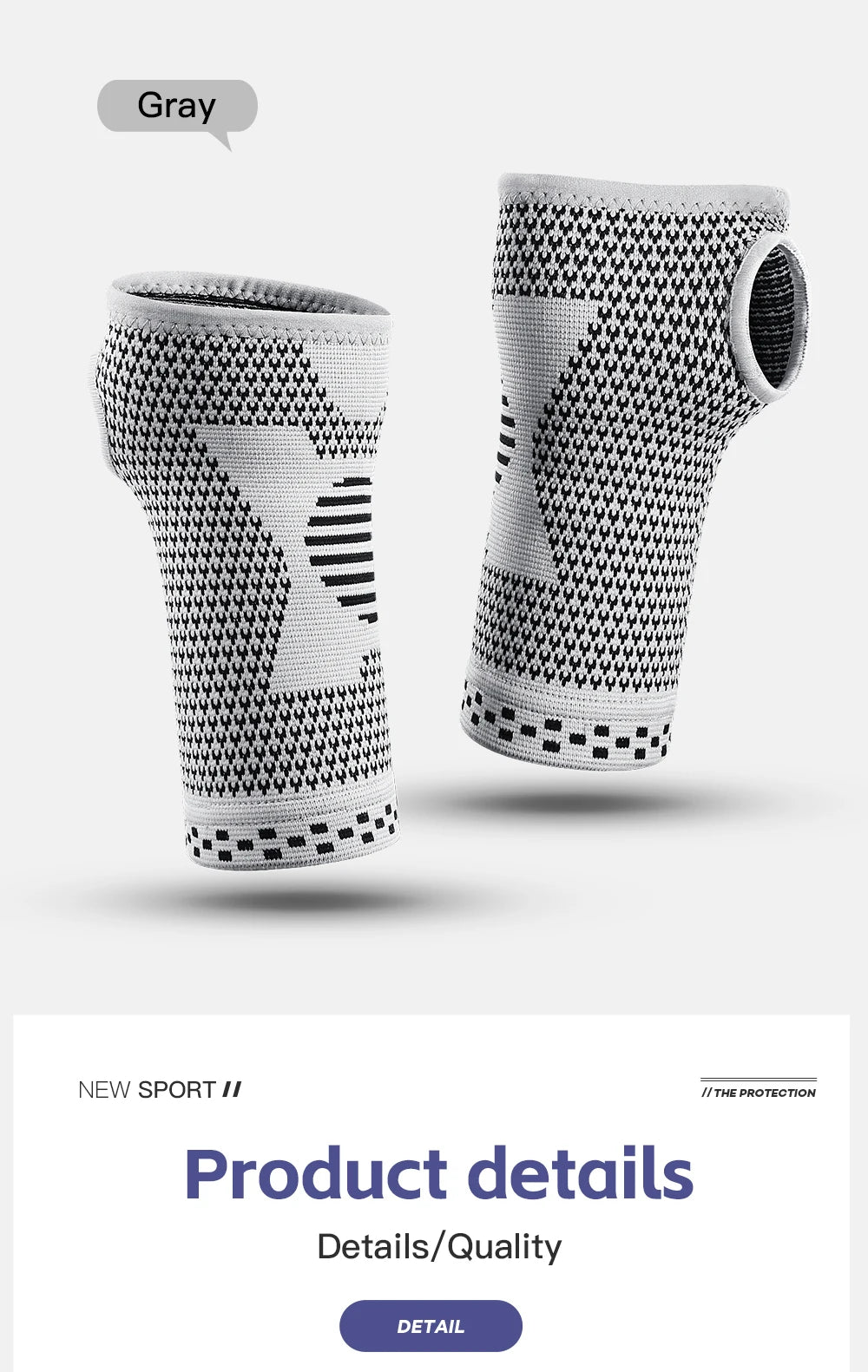 Gym Sports Wristband Wrist Protector Palm Guard Wrist Support Adjustable Wrist Brace Strap Compression Gloves for Carpal Tunnel