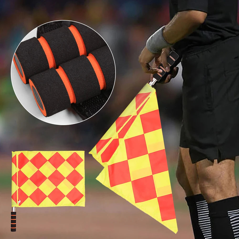 Soccer Referee Kit Referee Flag Soccer Referee Cards with Whistle Notebook and Pencil Sport Training Useful Referee Tool