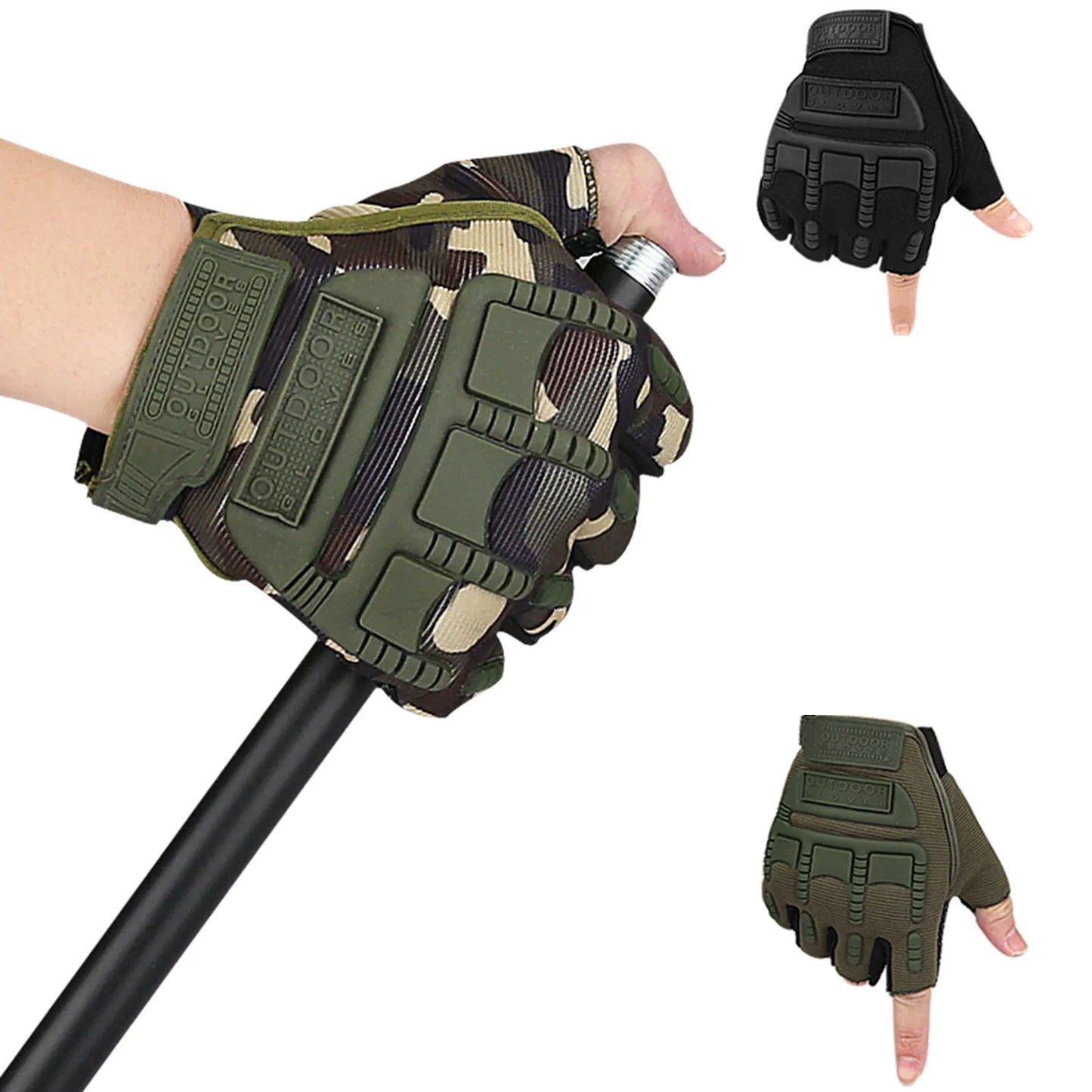 Anti-Slip Weightlifting Half Finger Gloves Shock-Absorbing Short Cycling Bicycle Gloves for Training Sports Local Delivery