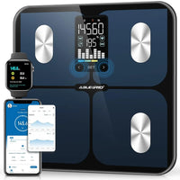 Smart Bathroom Scale for Body Weight, Digital Body Fat Scale with LED Display, BMI, Muscle Mass, 400lb