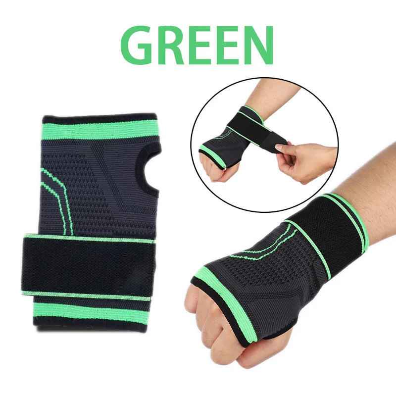 Gym Fitness Gloves Wrist Support Sports Wristband Therapy Protector Fingerless Safety Body Building Entertainment 1Piece