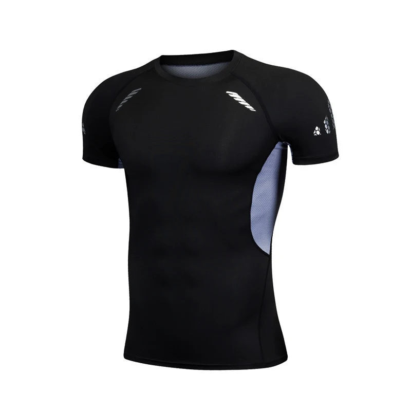 Men's Running Compression Tshirts Quick Dry Soccer Jersey Fitness Tight Sportswear Gym Sport Short Sleeve Shirt Breathable