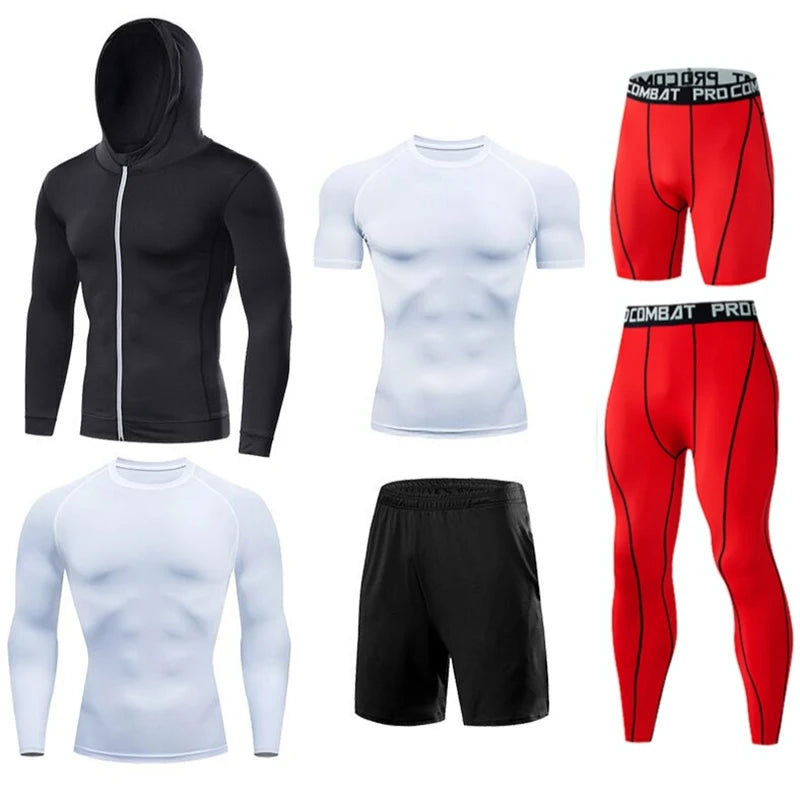 Men's Running Compression Tshirts Quick Dry Soccer Jersey Fitness Tight Sportswear Gym Sport Short Sleeve Shirt Breathable