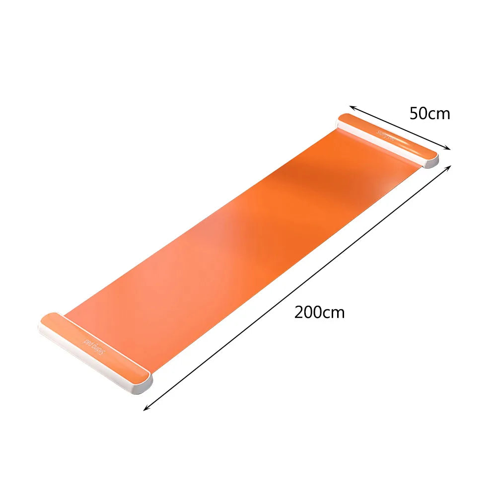 140/180/200CM Yoga Sliding Mat Sport Fitness Glide Pilates Skating Training Board Mat for Ice Hockey Roller Skating Leg Exercise