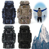 80L Comfort Breathable Camouflage Backpack Waterproof Wear-resistant Climbing Backpack Outdoor Sports Rucksack Ski Hiking Bags