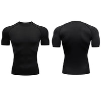 Men's Running Compression Tshirts Quick Dry Soccer Jersey Fitness Tight Sportswear Gym Sport Short Sleeve Shirt Breathable