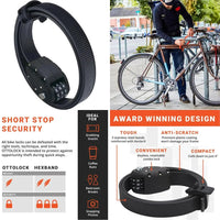 Cinch Lock - Lightweight Anti Theft Compact Combination Bike Lock, Ideal for Quick Stops, Bicycle Accessories, Stealth Black, 30