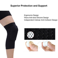 1PC Basketball Knee Pads Sleeve Honeycomb Brace Elastic Kneepad Protective Gear Patella Foam Support Volleyball Support