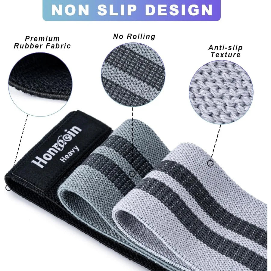 Resistance Bands for Working Out 3 Levels Exercise Bands Workout Bands Set for Women Men Hip Legs Booty Bands for Home Fitness