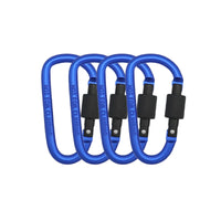 Carabiner Clips with Screw Gate 4Pcs Carabiners Hiking Clips with 7mm Diameter Aluminum Rod EDC Outdoor Camping Equipment Hook