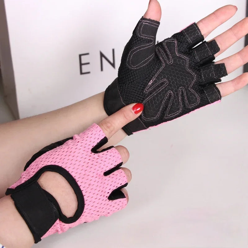 Cycling Fingerless Gloves Professional Gym Fitness Breathable Anti-Slip Women Men Half Finger Summer Fishing Female Bicycle Bike