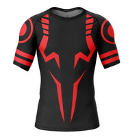Anime Jujutsu Kaisen Compression T Shirt Men 3D Print Sukuna Breathable Football Fitness Tight Sportswear Quick Dry Riding Tops