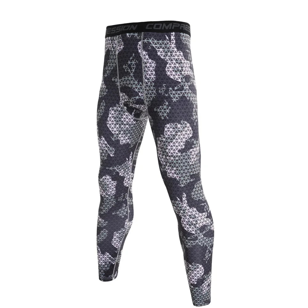 Men Camouflage Sports Leggings Men Running Training Compression Leggings Quick Dry Trousers Fitness Pants Running Jogging Tights