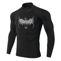 Y2K Men's Turtleneck Compression Shirt Quick Gym Fitness Dry Rash Guard Hight Neck Muscle Athletic Bodybuilding Shirts Summer