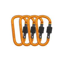 Carabiner Clips with Screw Gate 4Pcs Carabiners Hiking Clips with 7mm Diameter Aluminum Rod EDC Outdoor Camping Equipment Hook