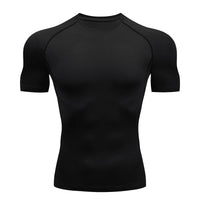 Men's Running Compression Tshirts Quick Dry Soccer Jersey Fitness Tight Sportswear Gym Sport Short Sleeve Shirt Breathable