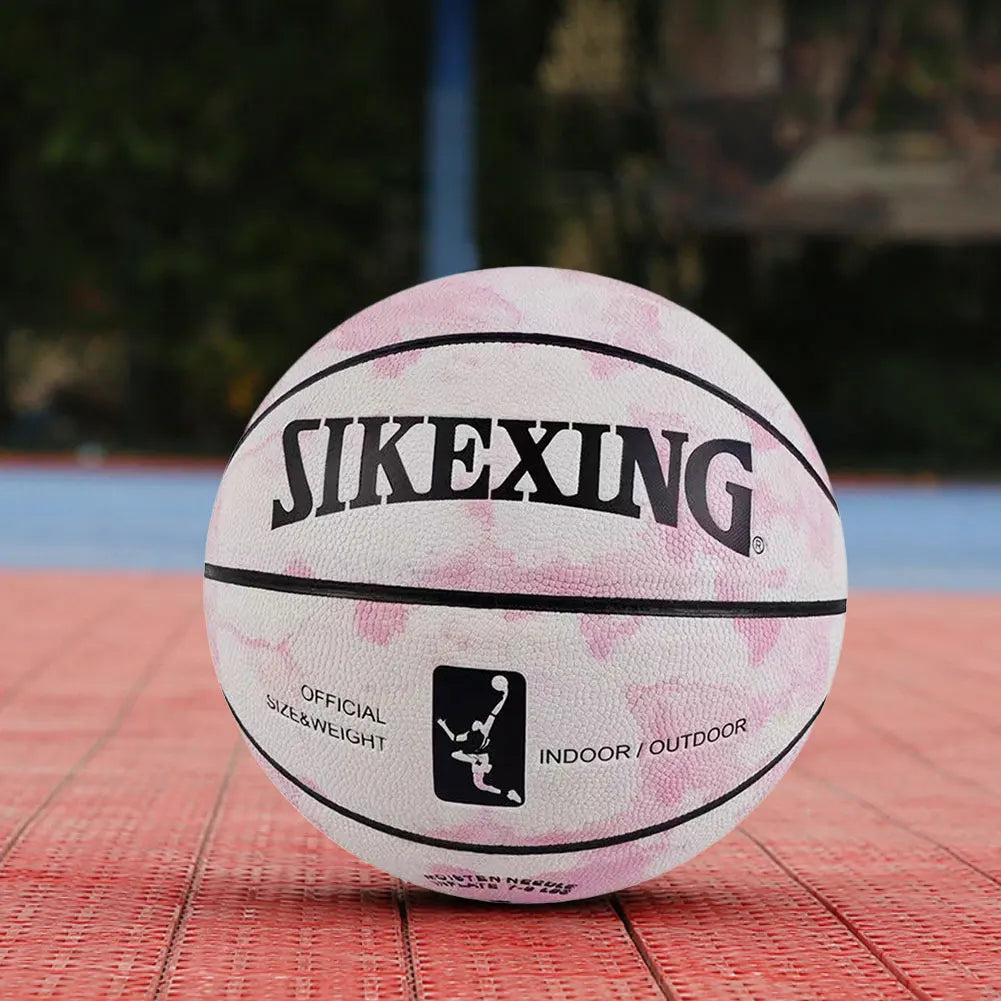 Silent Basketball Wear-Resistant Training Basketball Size 7 PU Basketball Suitable for Indoor & Outdoor Adults