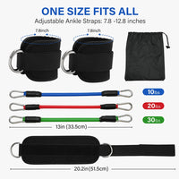 TPE Resistance Bands Ankle Straps Fitness Set D-Ring Support Ankle Cuffs Yoga Gym Equipment Guard Leg Strength Safety Extensions