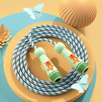 Jump Rope Kids Wear Resistant Cotton Cord Length Adjustable Fitness Skipping Rope With Handle For Kids Boys Girls Outdoor
