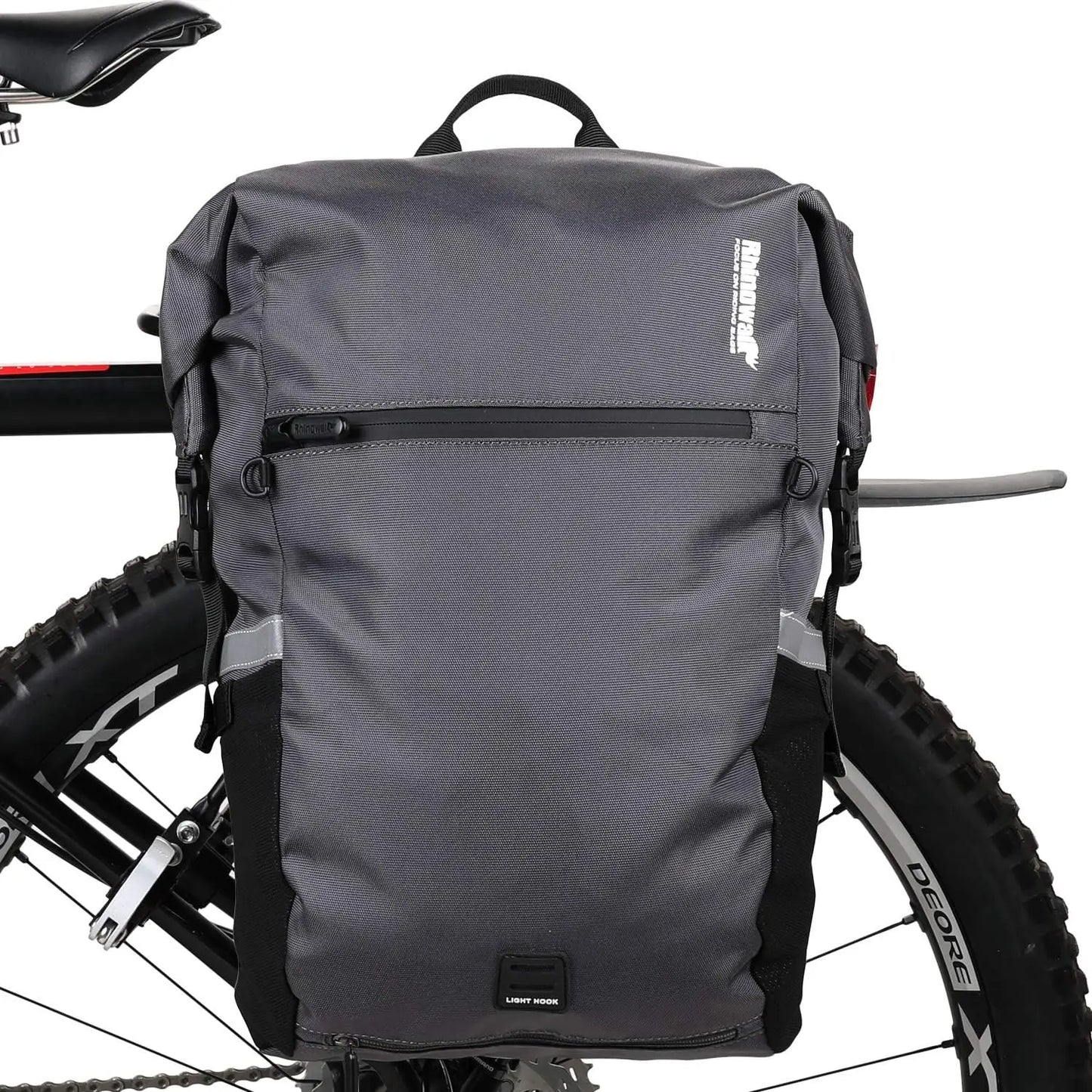 Waterproof Bike Pannier Bag 2-in-1 Saddle & Shoulder Bag for Cycling