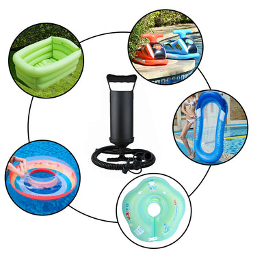 Manual Air Pump Fast Inflation Inflatable Hand Pump Two-Way Handheld Inflatable Air Pump for Swimming Pools Mattresses