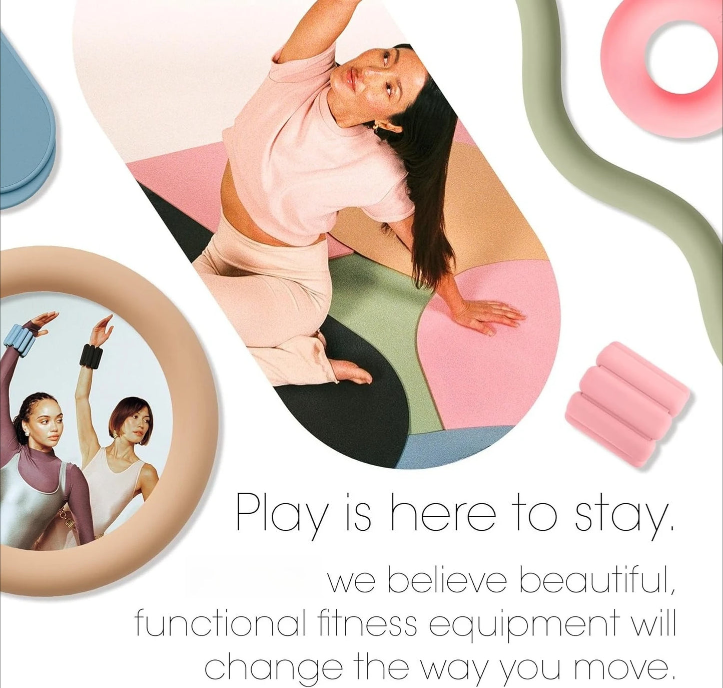 Yoga Mat for Home Gym - Non Slip Exercise Mat for Home Workout, Stretching, Pilates,Indoor Exercising Mat