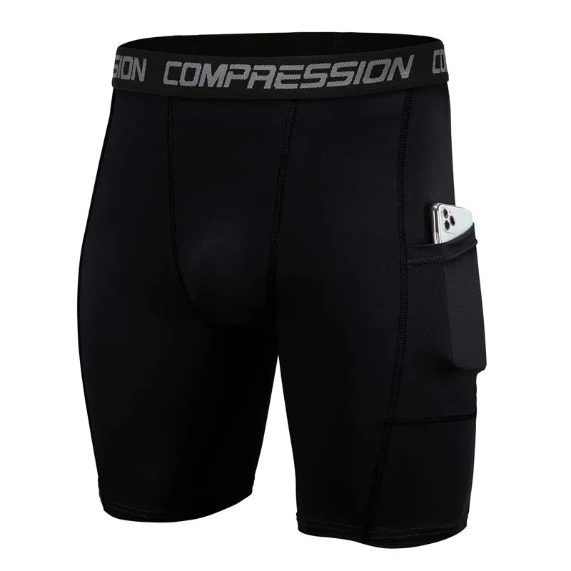 Men's Athletic Compression Shorts: Lightweight, Breathable & Quick-Drying for Running, Jogging, Walking, Trekking & Hiking