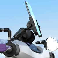 Aluminum Alloy Motorcycle Phone Mount Anti-Shake Motorcycle Cellphone Holder Navigation Bracket for Motorcycle