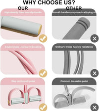 Foot Resistance Bands Set 25x20cm, Pulling Bands for Leg Arm Chest Workout, Home Gym Exercise Equipment