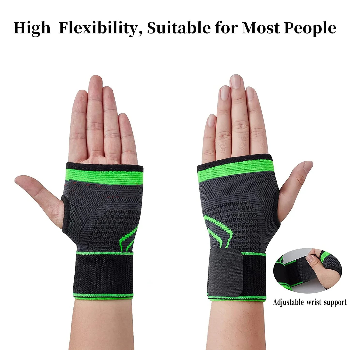 Gym Fitness Gloves Wrist Support Sports Wristband Therapy Protector Fingerless Safety Body Building Entertainment 1Piece