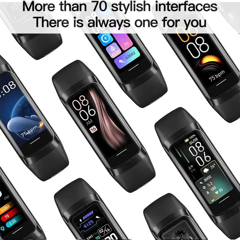 Amoled Smart Watch Smartwatch Band Women Men Heart Rate Blood Oxygen Waterproof Connected Smart Bracelet Sport Fitness Tracker