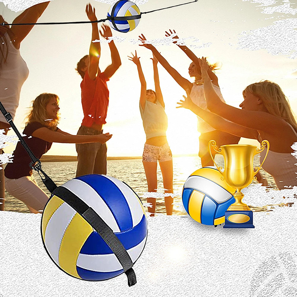 Volleyball Spike Trainer Volleyball Solo Serve Trainer with Adjustable Belt Wear Resistant for Beginners