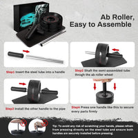 Improve your fitness routine with the Ultimate Core-Strengthening Ab Roller Wheel - Durable and Convenient Design for Maximum Su