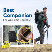 26-37-inch telescopic stainless steel walking stick with anti-slip design, suitable for challenging outdoor terrain and offering